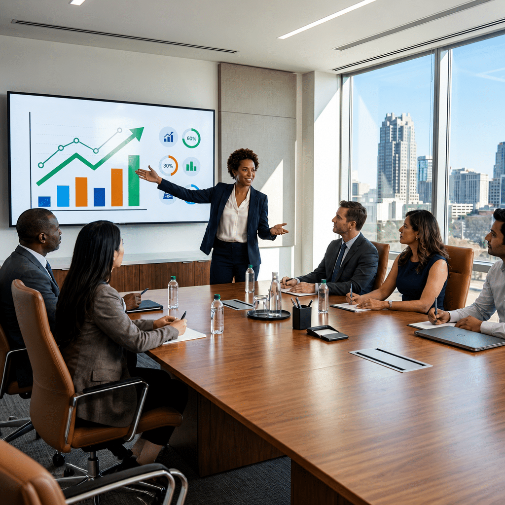 AI&GB Consulting LLC Executive Content Synthesis: Translating complex engineering project data into a clear, high-impact boardroom presentation.