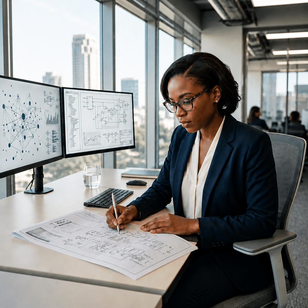 Ingénieure de niveau doctorat chez AI&GB Consulting LLC effectuant une vérification rigoureuse des données d'entraînement d'IA et un examen d'assurance qualité (QA) de la documentation technique.